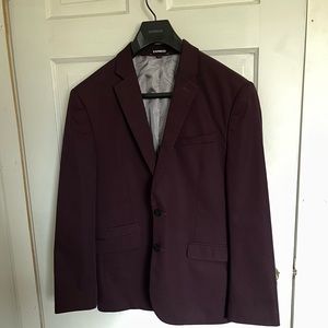 Express Slim Full Suit - Burgundy